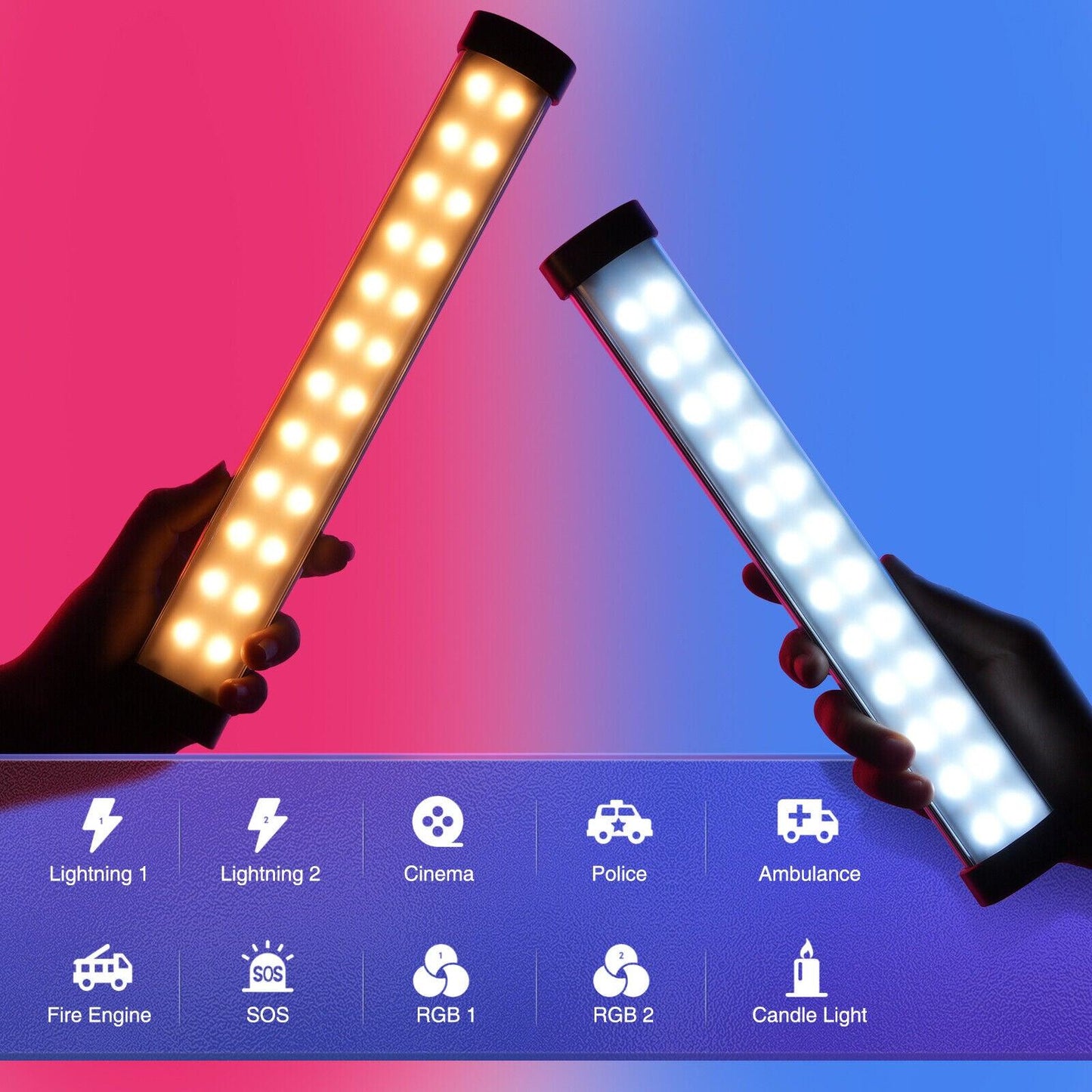 CAMOLO 206RGB Small Tube Light 28CM Bluetooth App Control