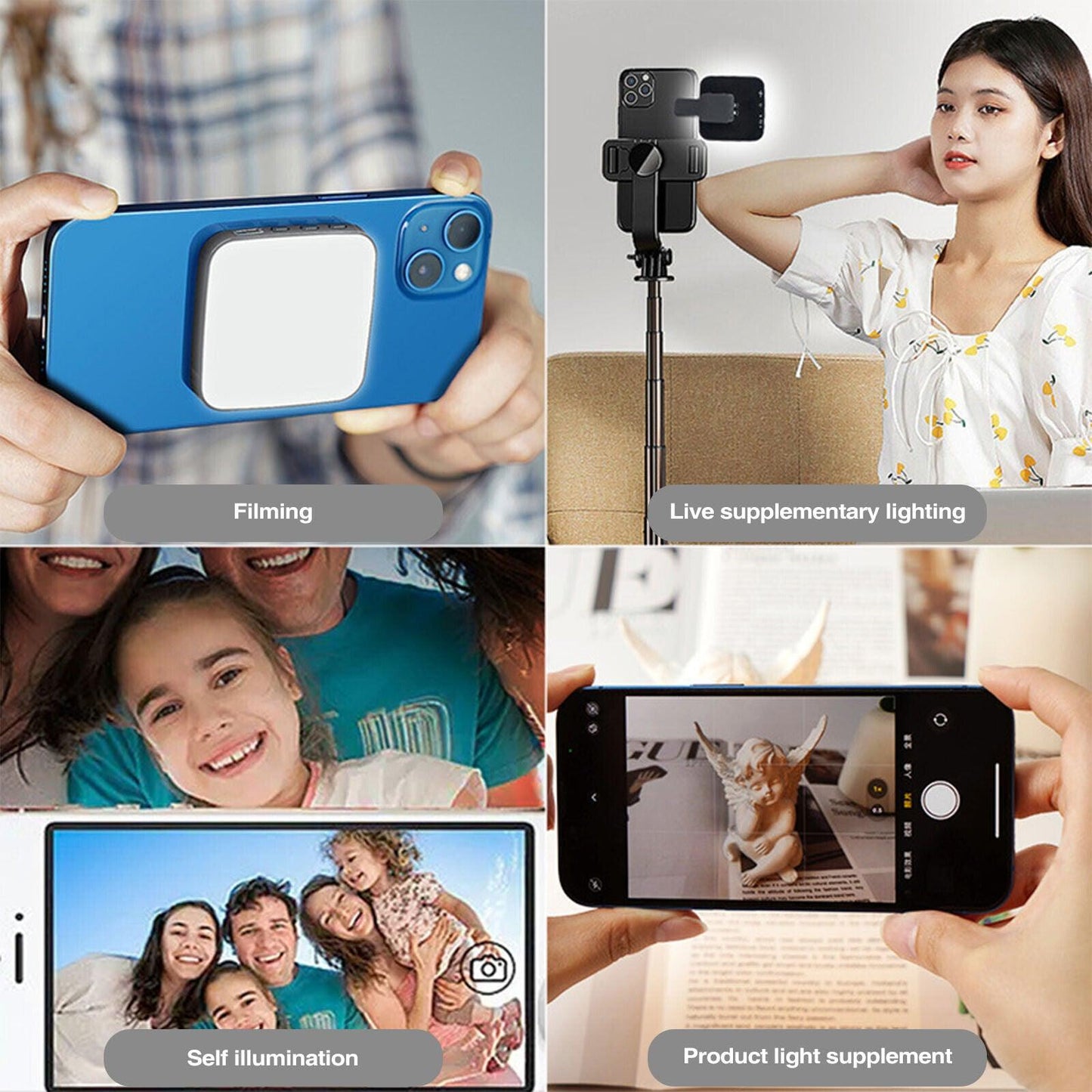 CAMOLO W42 Dual Color Magnetic Small Square Selfie Light