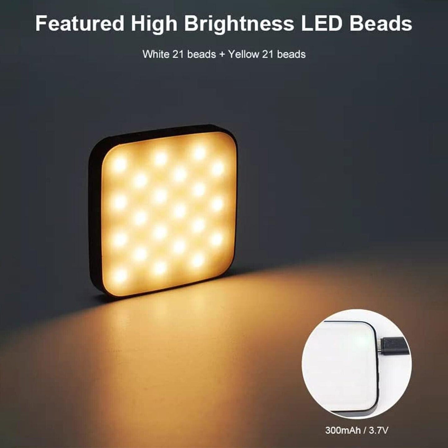 CAMOLO W42 Dual Color Magnetic Small Square Selfie Light