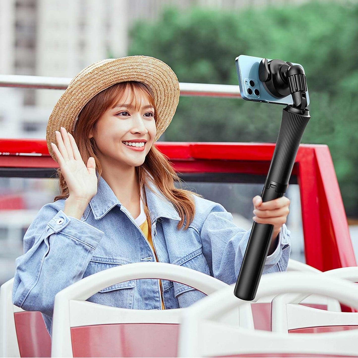 Magnetic Selfie Stick Phone Tripod with Wireless Remote