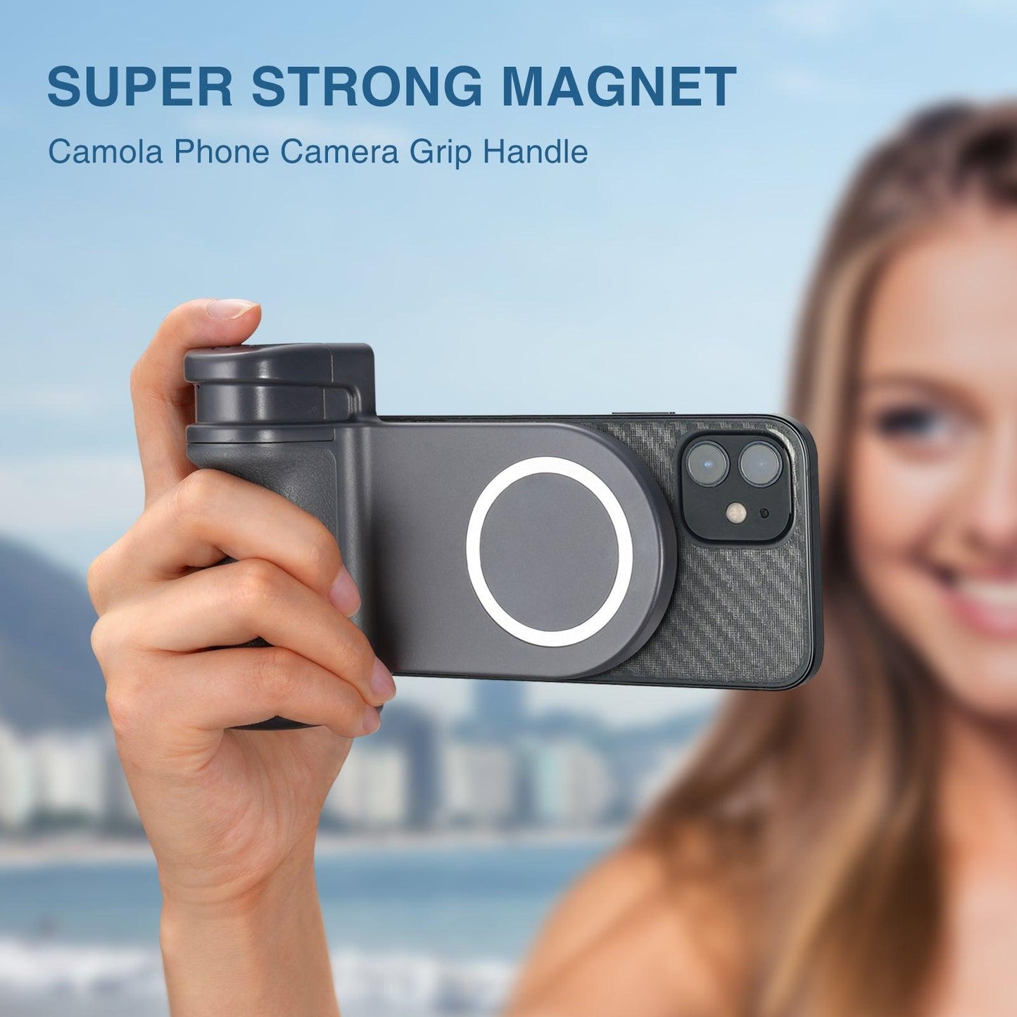 CAMOLA Smartphone Grip Magnetic Bracket with Wireless Remote Control for Shooting
