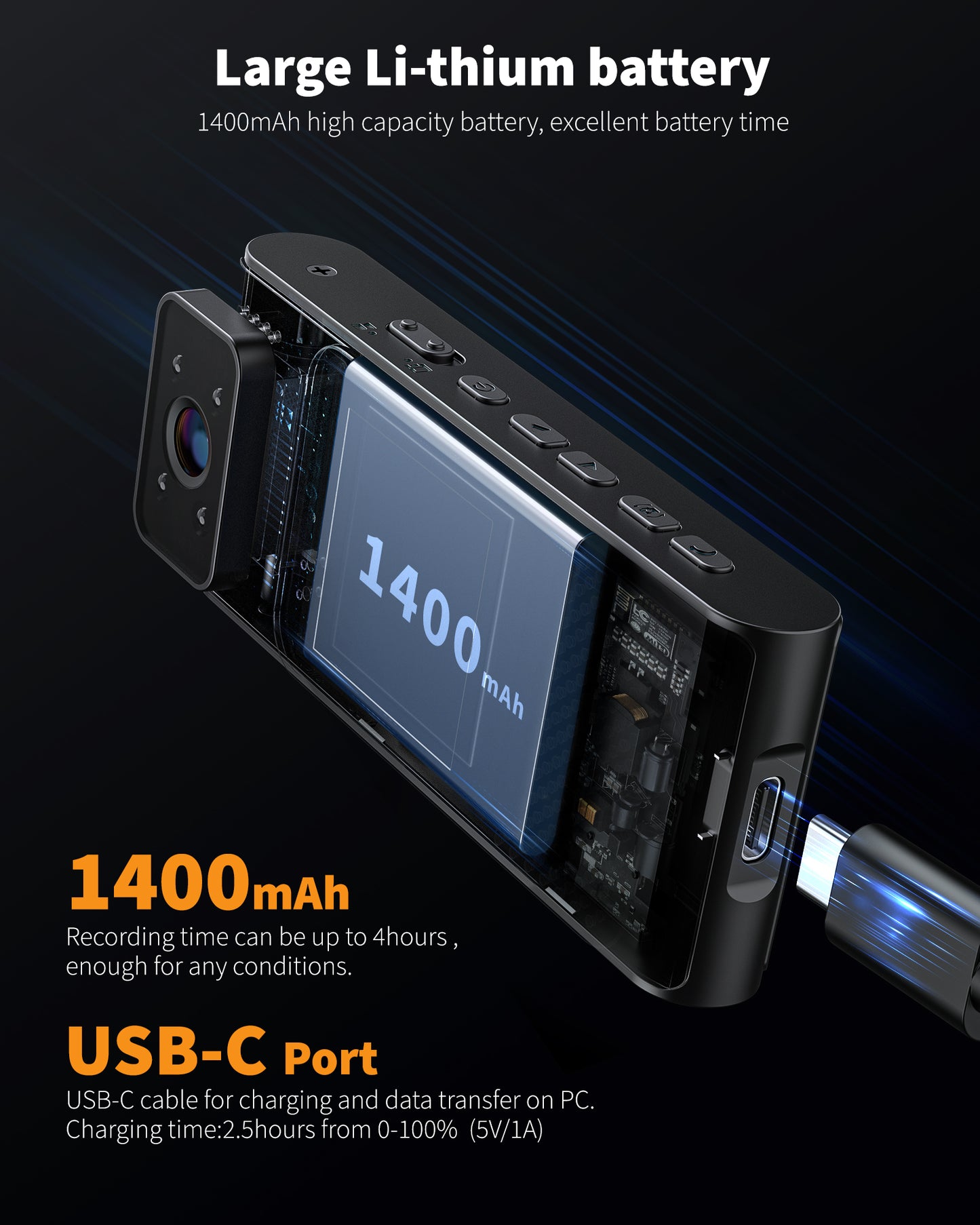 CAMOLO NT-L18WIFI Full HD Video Camera Body Camera Flip Lens 1.55” LCD Screen Night Vision