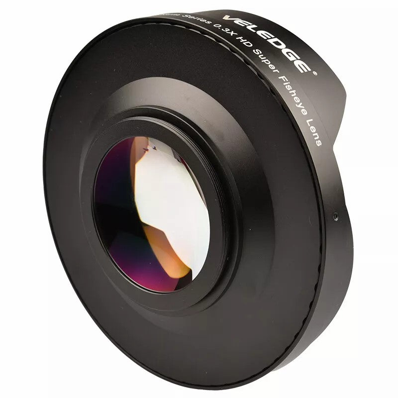 VELEDGE 0.3X Ultra Wide Angle Fisheye Lens Camcorder Recording Lens 52/58/62/67/72MM