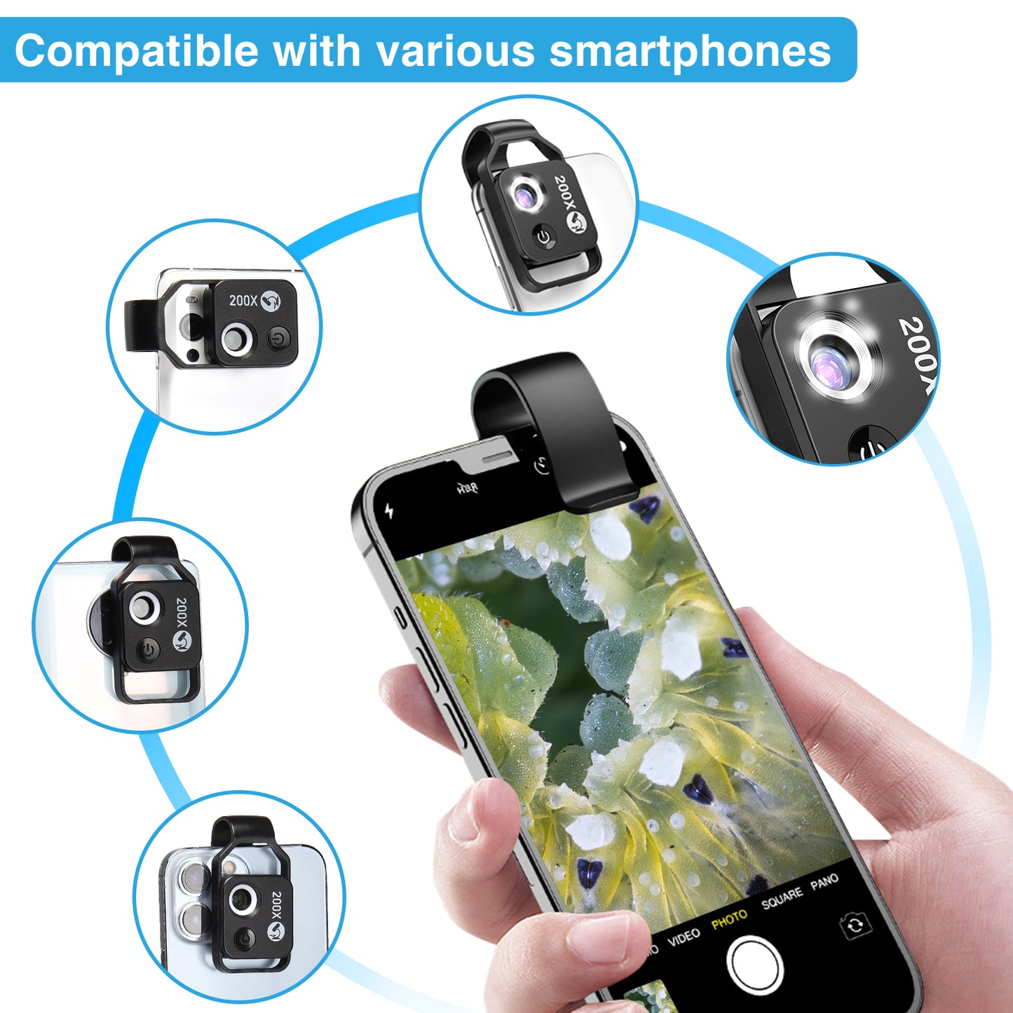 MS002 Mobile Phone 200X Microscope Magnifier