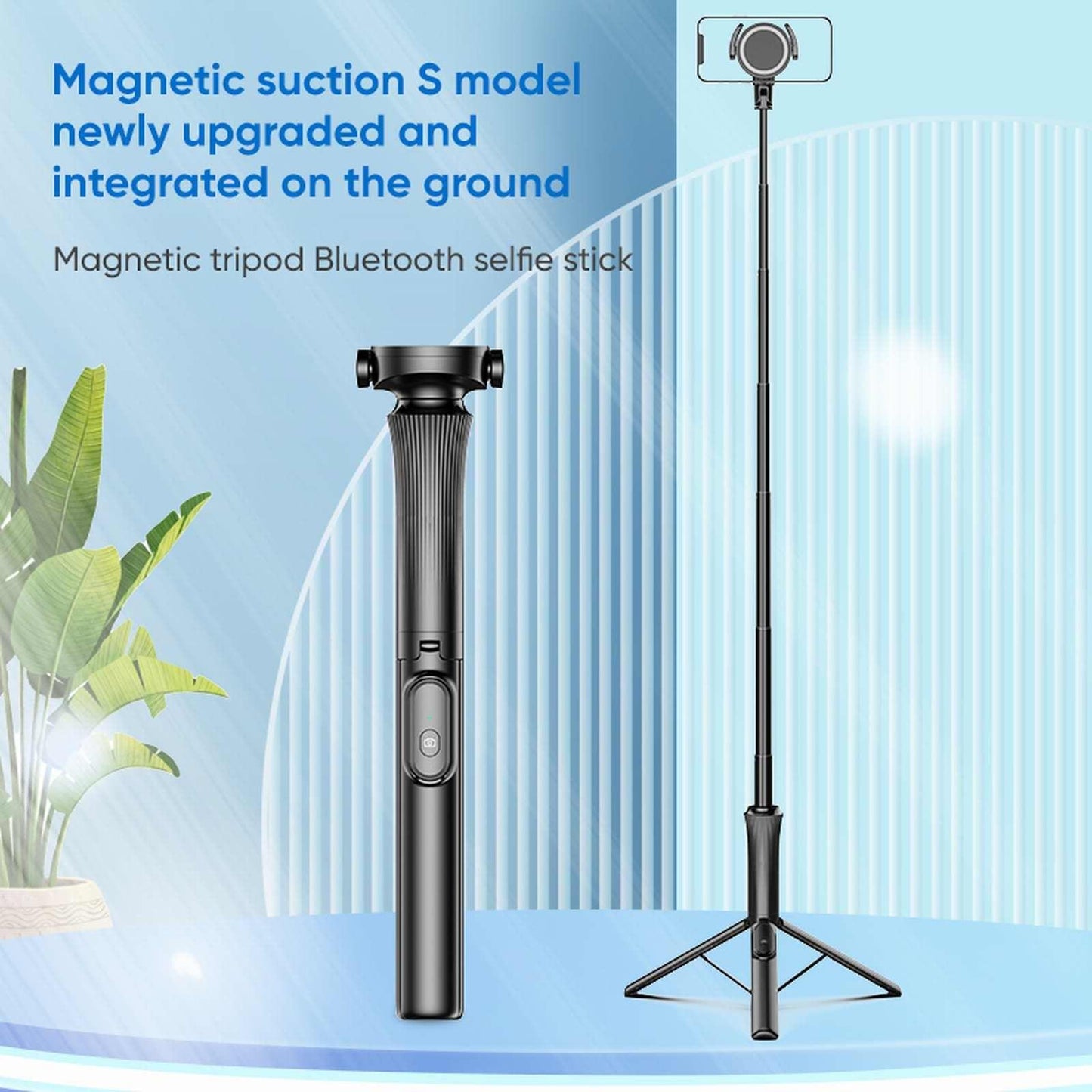 Magnetic Selfie Stick Phone Tripod with Wireless Remote