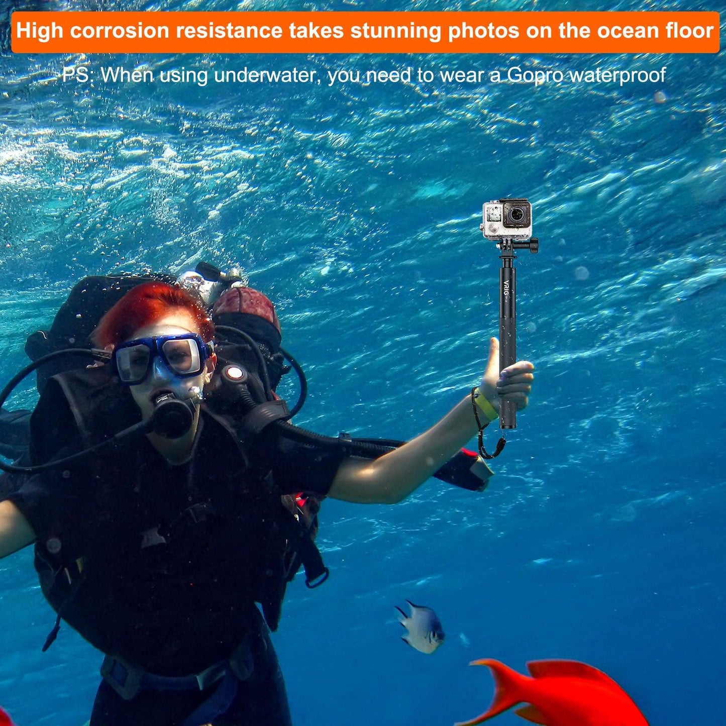 VRIG TP-13 Portable Action Camera 1.3m Selfie Stick Extendable
