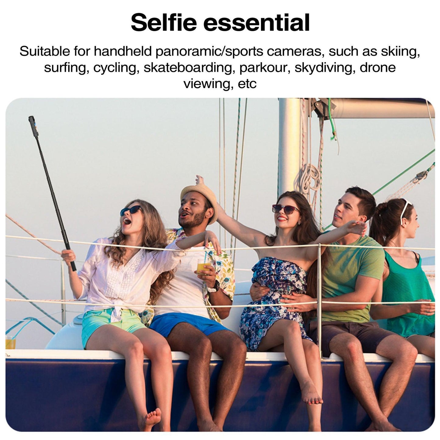 VRIG TP-13 Portable Action Camera 1.3m Selfie Stick Extendable