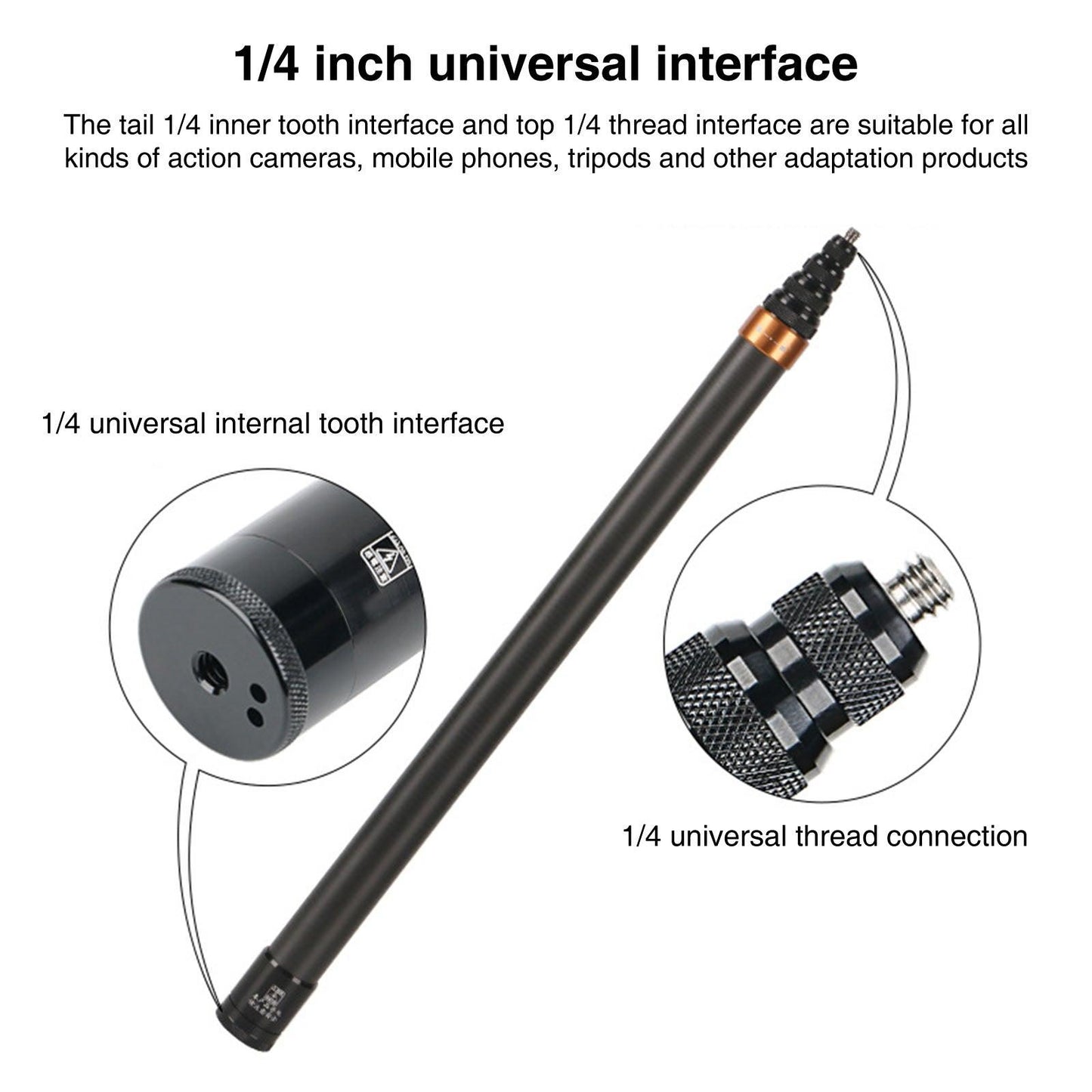 Carbon Fiber Nine Sections (290cm) For Insta360 Invisible Selfie Stick