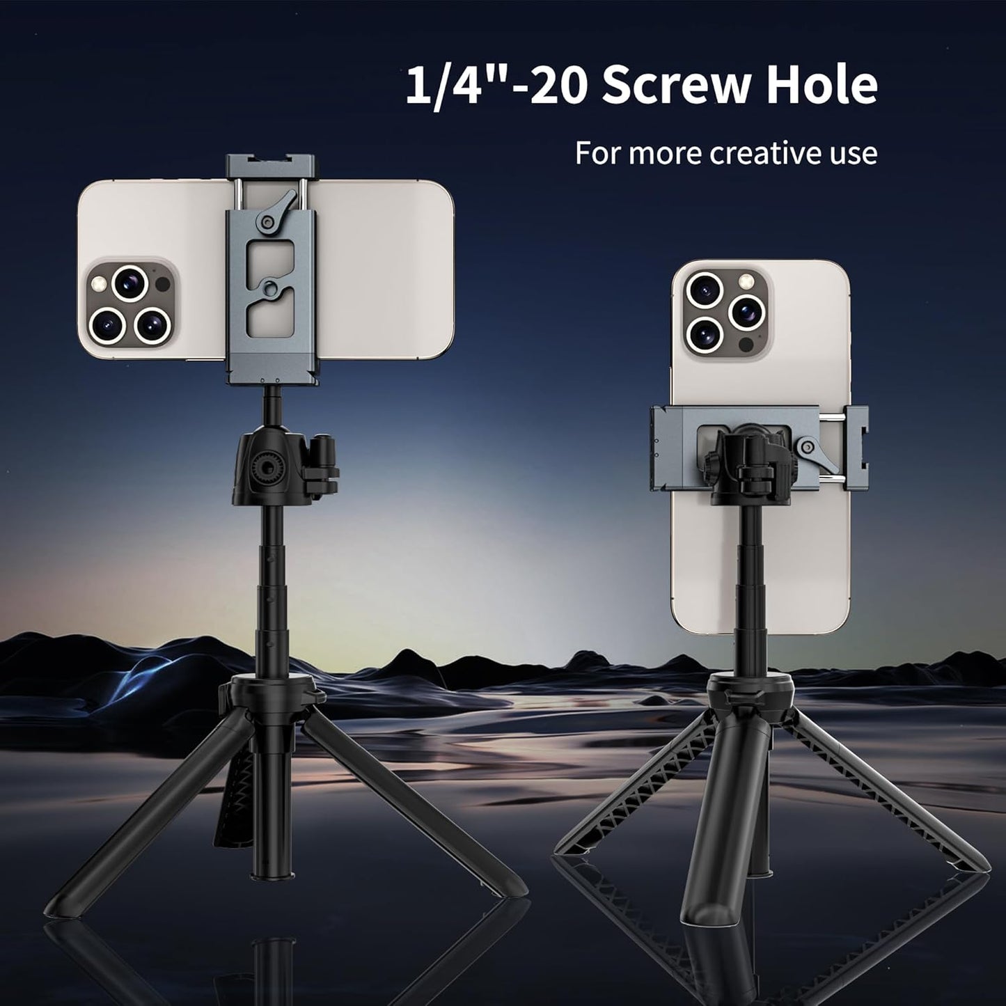 CT-03 Metal Phone Lockable Tripod Mount Arca Port