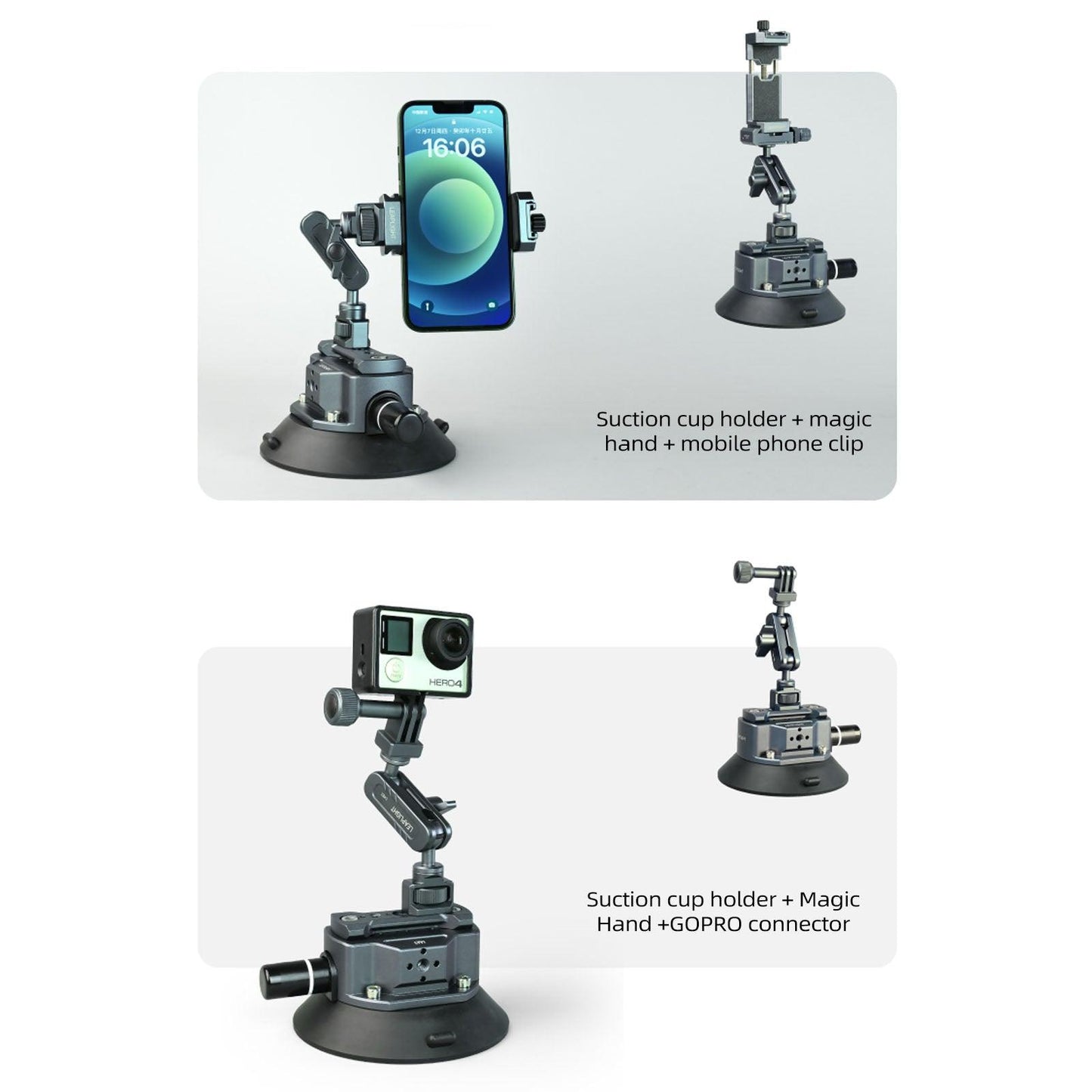 Suction Cup Dashboard Magic Hand Flat Multifunction Bracket