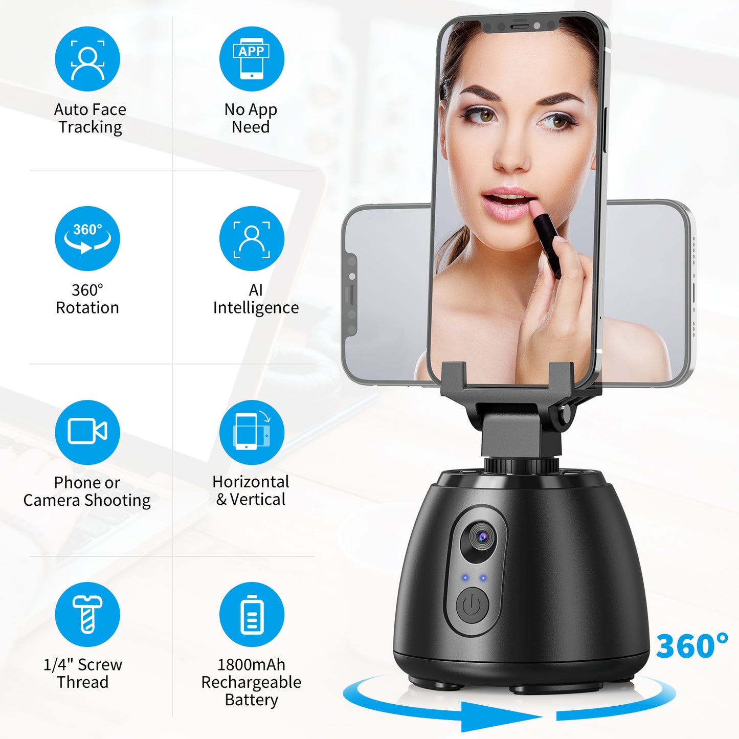 P02 PRO Intelligent 360° Tracking Gimbal Handheld Camera Stabilizer