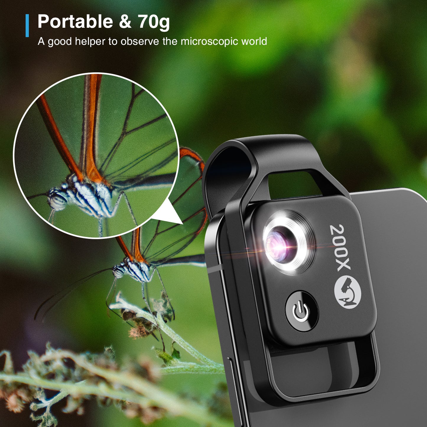 MS002 Mobile Phone 200X Microscope Magnifier