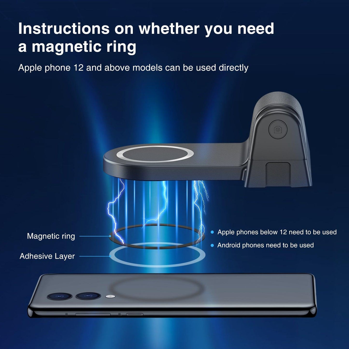 CAMOLA Smartphone Grip Magnetic Bracket with Wireless Remote Control for Shooting