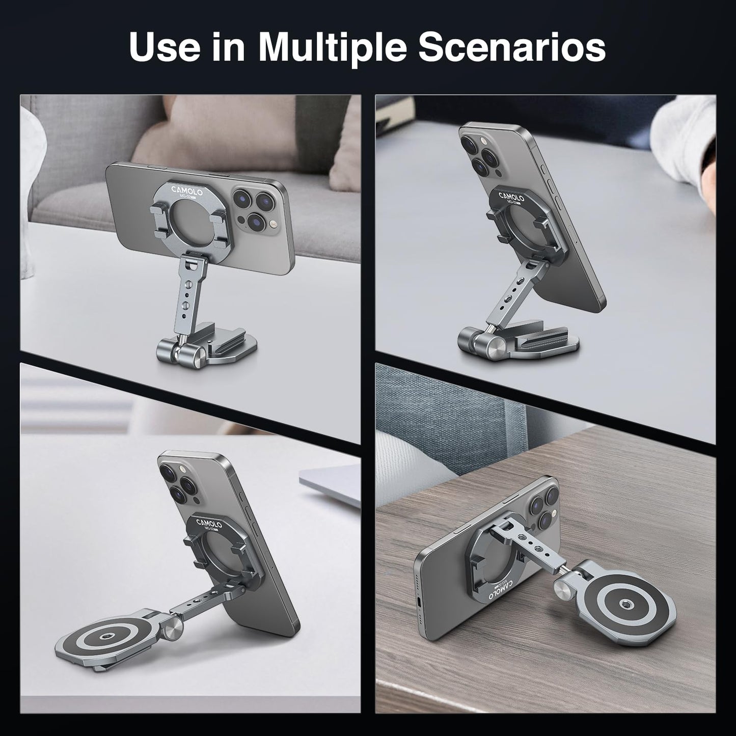 CAMOLO MG-02 Pro Double Sided Magnetic Ballhead Phone Holder