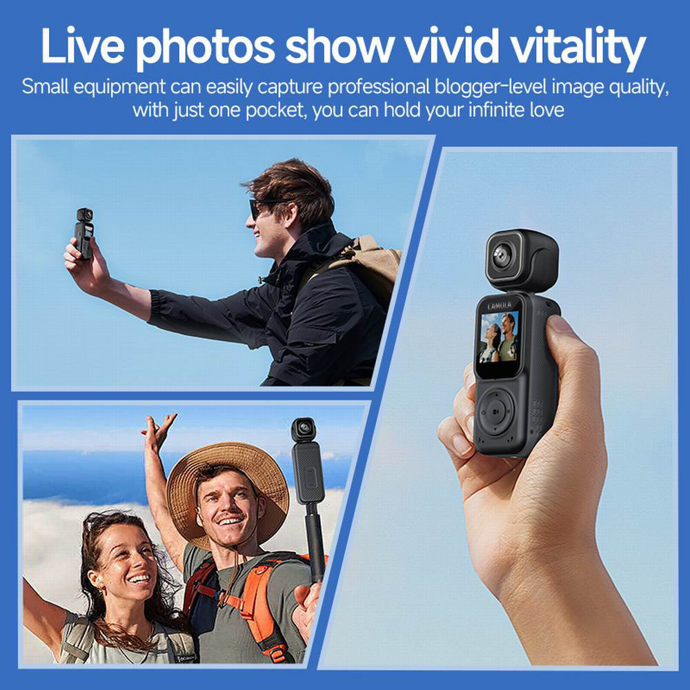 CAMOLA Portable Camera WIFI 4K Ultra HD Flip Lens Wireless Recorder