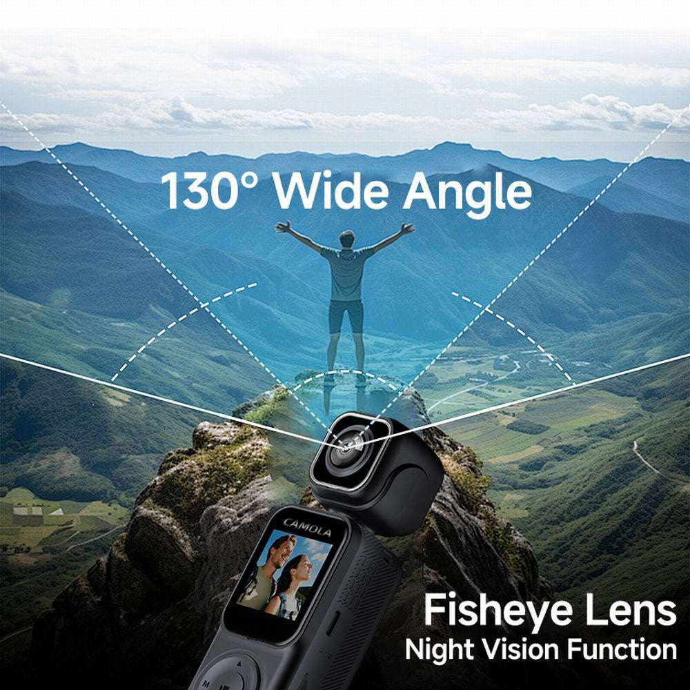 CAMOLA Portable Camera WIFI 4K Ultra HD Flip Lens Wireless Recorder