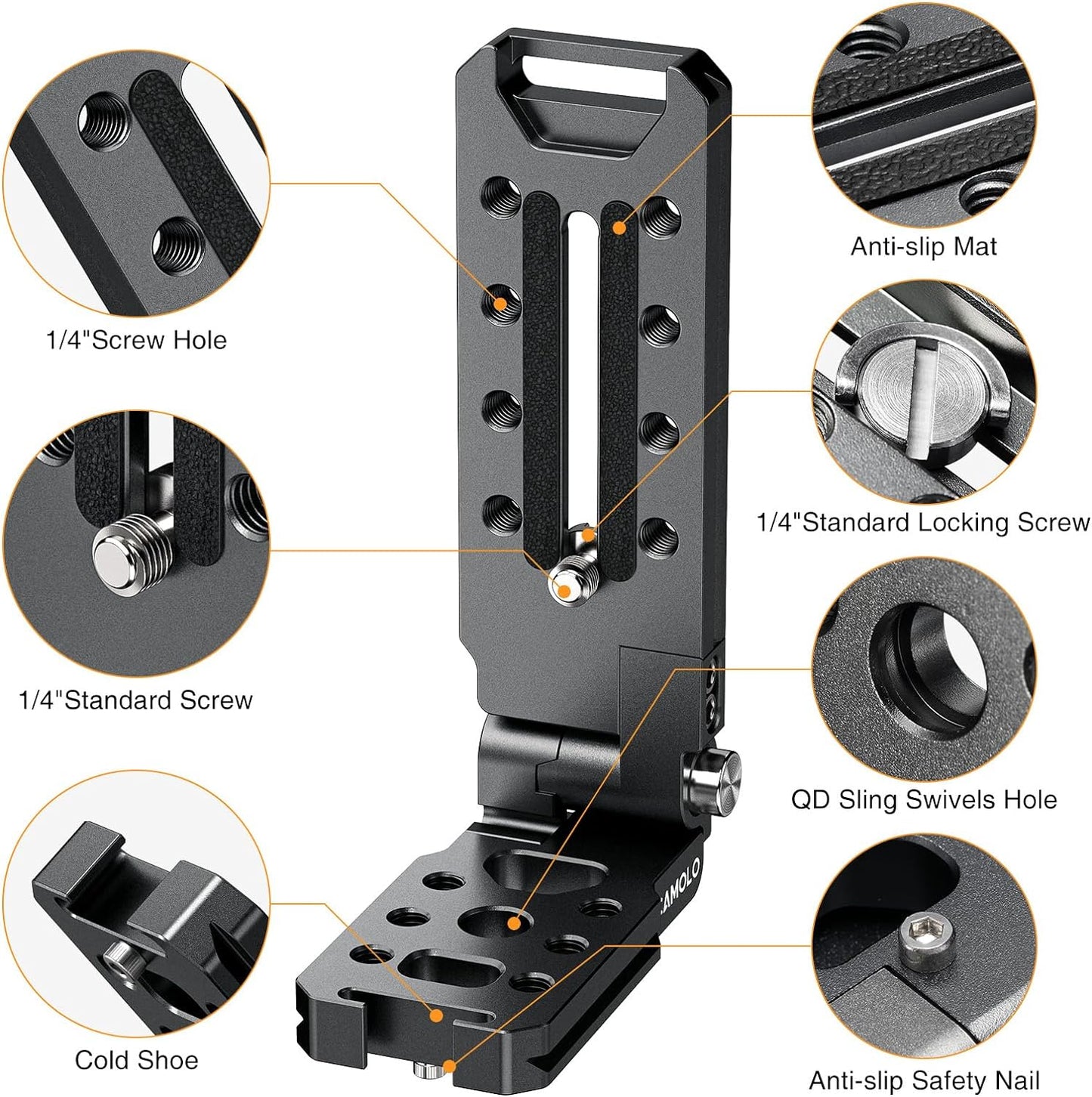 CAMOLO DQ01 Foldable DSLR Camera L Bracket