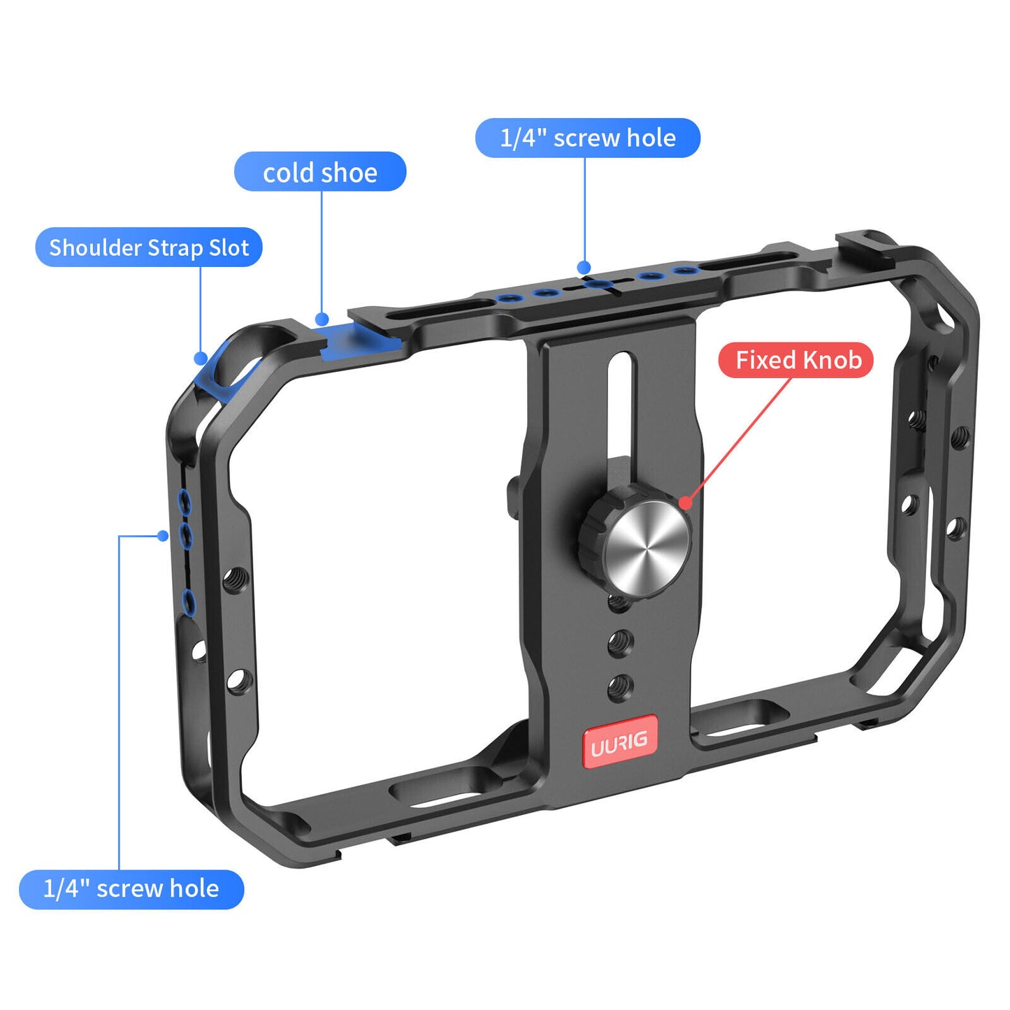 Cell Phone Stabilizer Rig Video Camera Cage Film For Recording Handheld Kit