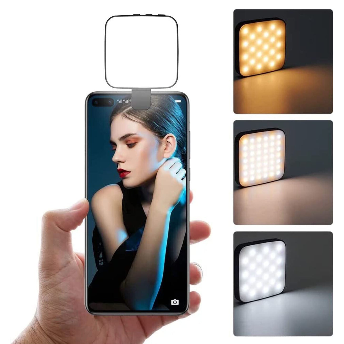 W42 Dual Color Magnetic Small Square Selfie Light