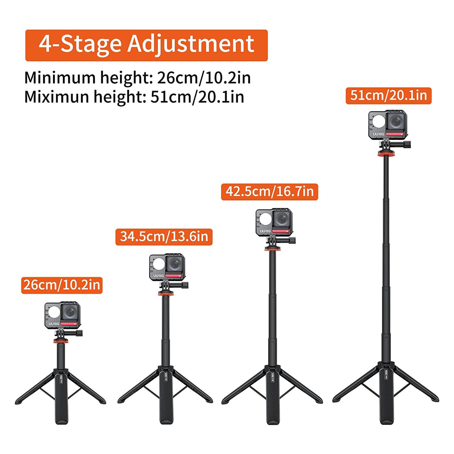 VRIG TP-08 Bracket For Gopro Action Camera Live Broadcast Tripod