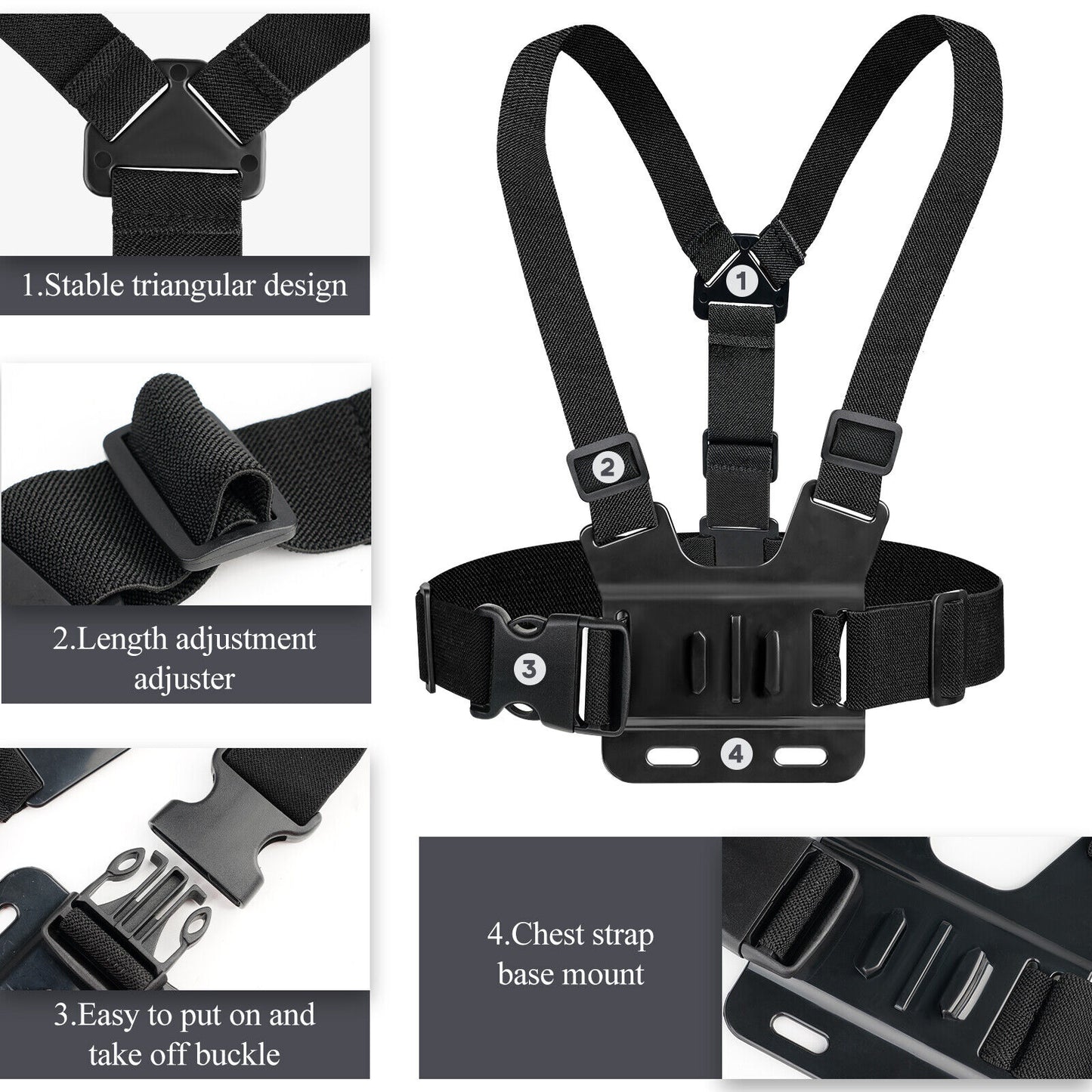 Strap Shooting Free Chest Fixed Holder Clip