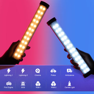 RGB Video Light Wand Handheld LED Fill Light 2500-8500K With APP Control