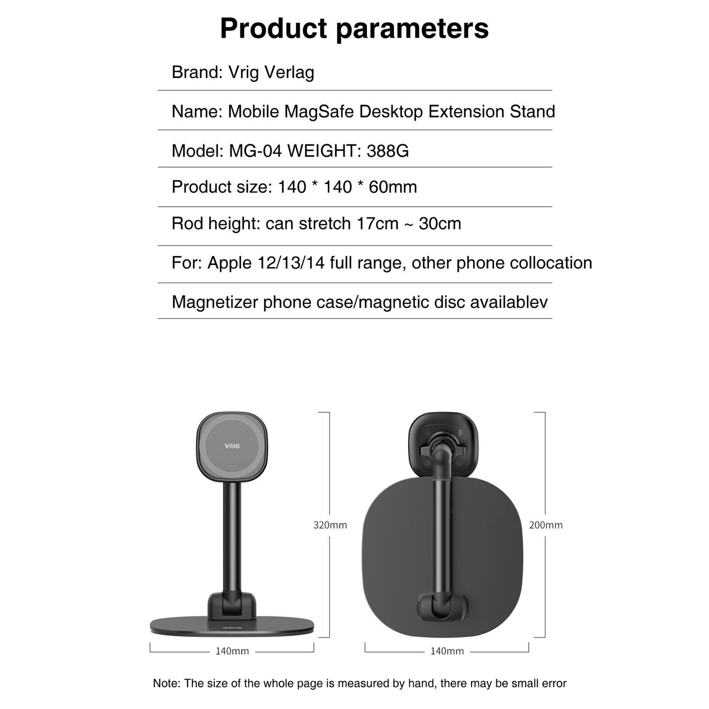 CAMOLO MG-04 Phone Desktop Magnetic 360° Stand