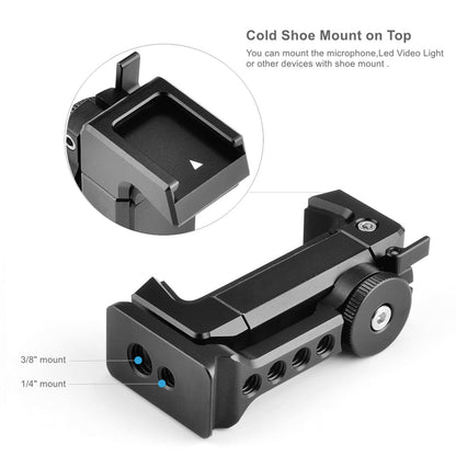 TE201 Smartphone Tripod Mount 360° Rotating Clip Holder