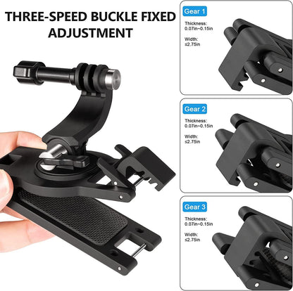 CAMOLA Camera Backpack Stand Mount Camera Clip Adjustable