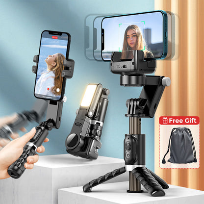 (Only stock in Australia) Q18 Smart Tracking Desktop Gimble Stabilizer Fill Light Selfie Stick Tripod