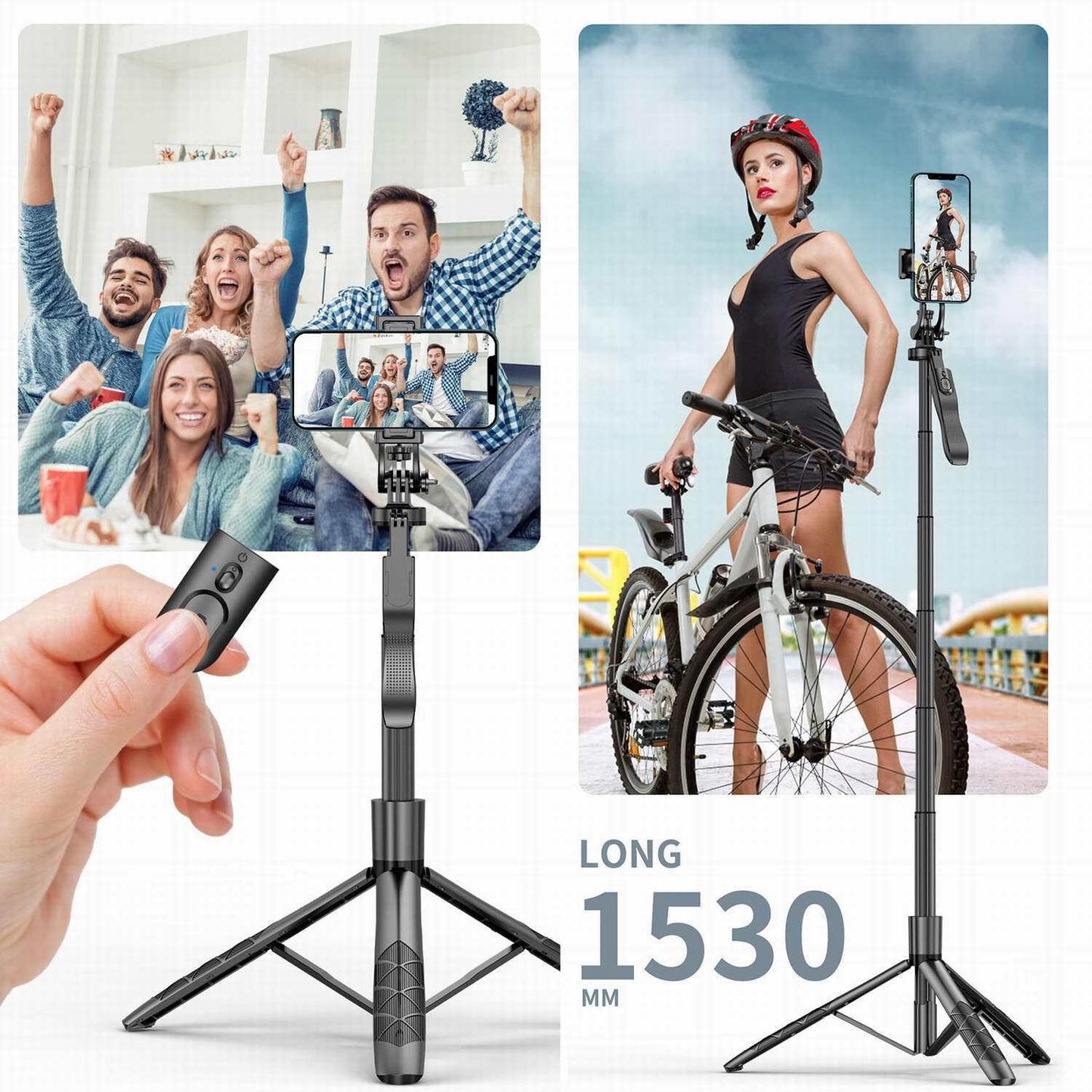 L16 Mobile Phone Selfie Stick Tripod Stand for Universal Smartphone