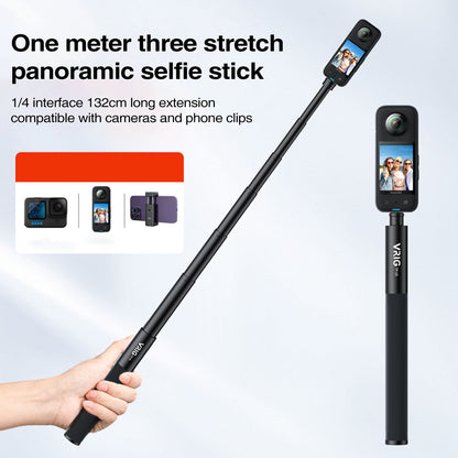 VRIG TP-13 Portable Action Camera 1.3m Selfie Stick Extendable