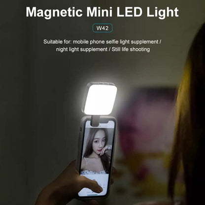 W42 Dual Color Magnetic Small Square Selfie Light