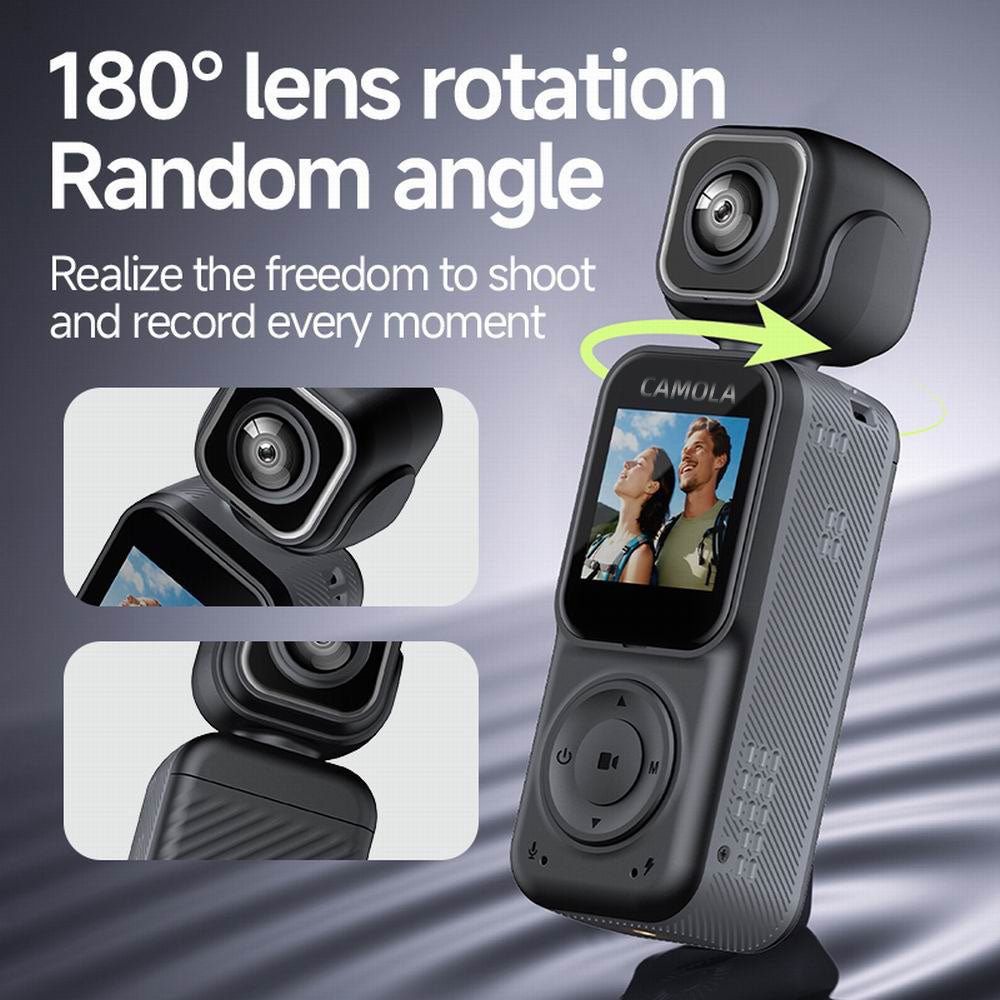 CAMOLA Portable Camera WIFI 4K Ultra HD Flip Lens Wireless Recorder