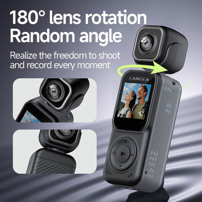 CAMOLA Portable Camera WIFI 4K Ultra HD Flip Lens Wireless Recorder