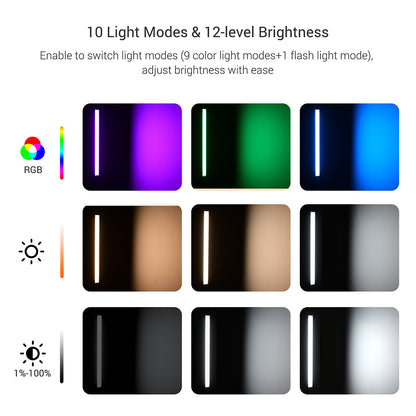 CAMOLA RGB Video light remote control stick light wand lightweight handheld light