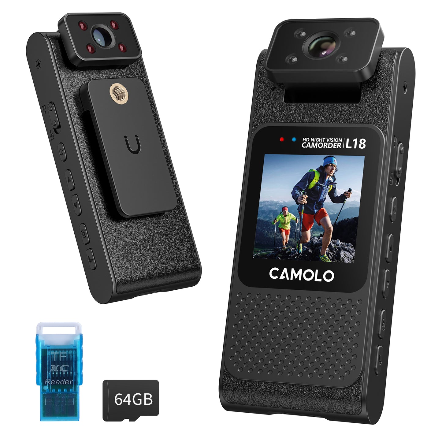 CAMOLO NT-L18WIFI Full HD Video Camera Body Camera Flip Lens 1.55” LCD Screen Night Vision