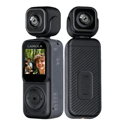 CAMOLA Portable Camera WIFI 4K Ultra HD Flip Lens Wireless Recorder