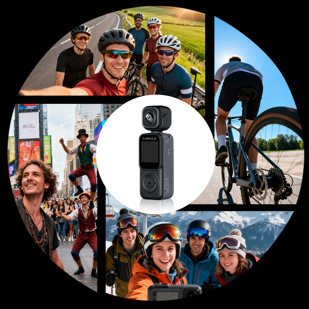 CAMOLA Portable Camera WIFI 4K Ultra HD Flip Lens Wireless Recorder
