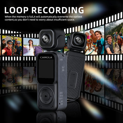CAMOLA Portable Camera WIFI 4K Ultra HD Flip Lens Wireless Recorder