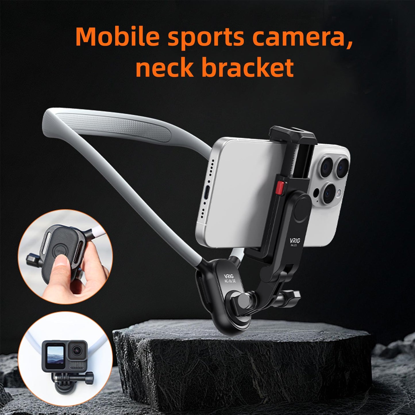 VRIG Neck Mount for GoPro Magnetic Necklace Holder Hand Free