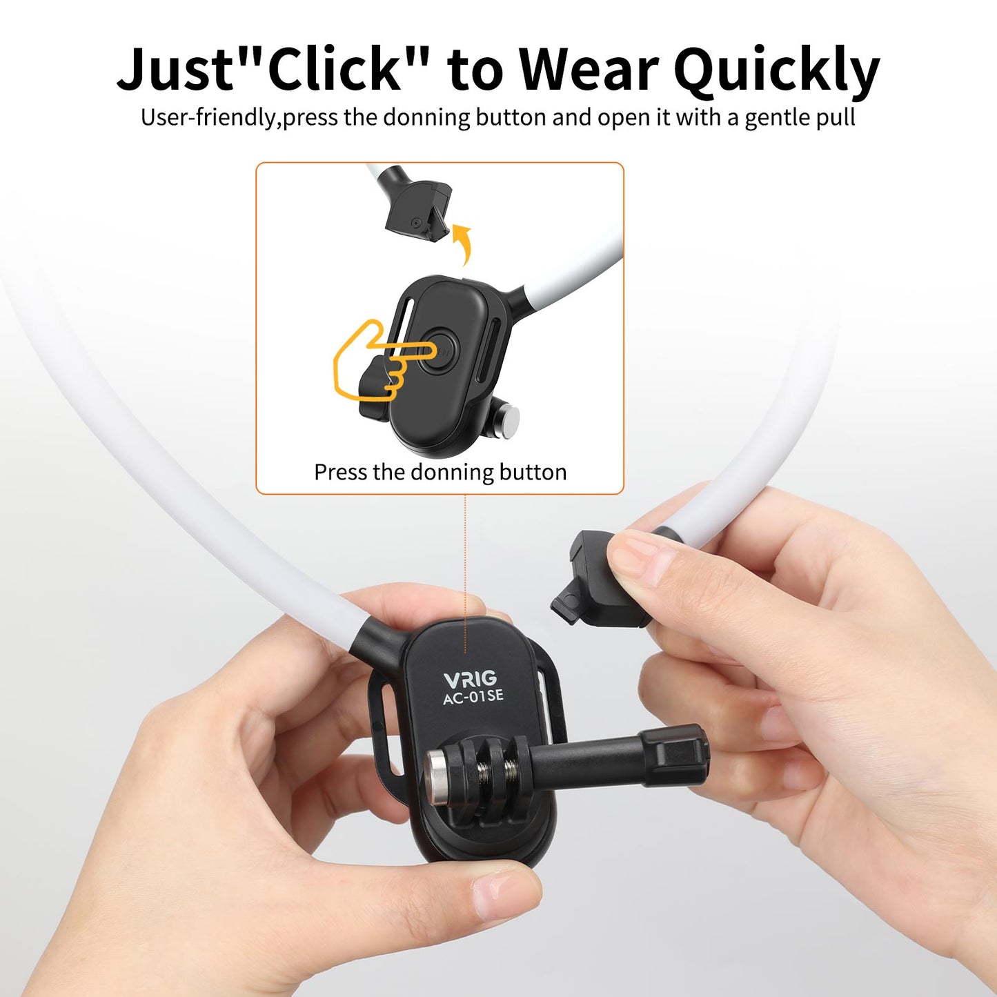 VRIG Neck Mount for GoPro Magnetic Necklace Holder Hand Free