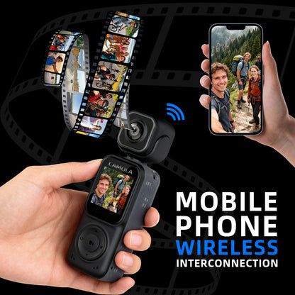 CAMOLA Portable Camera WIFI 4K Ultra HD Flip Lens Wireless Recorder