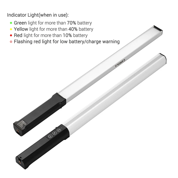 CAMOLA RGB Video light remote control stick light wand lightweight handheld light
