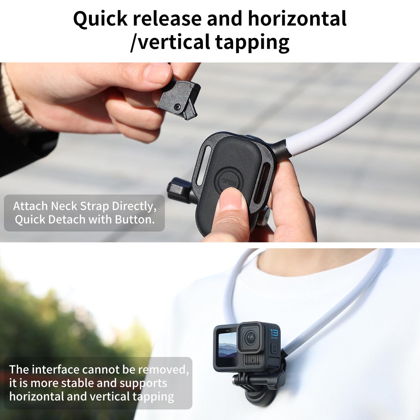 VRIG Neck Mount for GoPro Magnetic Necklace Holder Hand Free