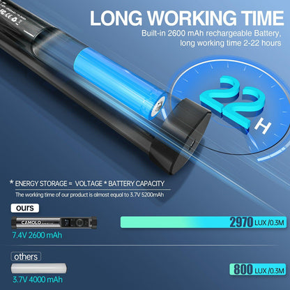 CAMOLO 206RGB Small Tube Light 28CM Bluetooth App Control