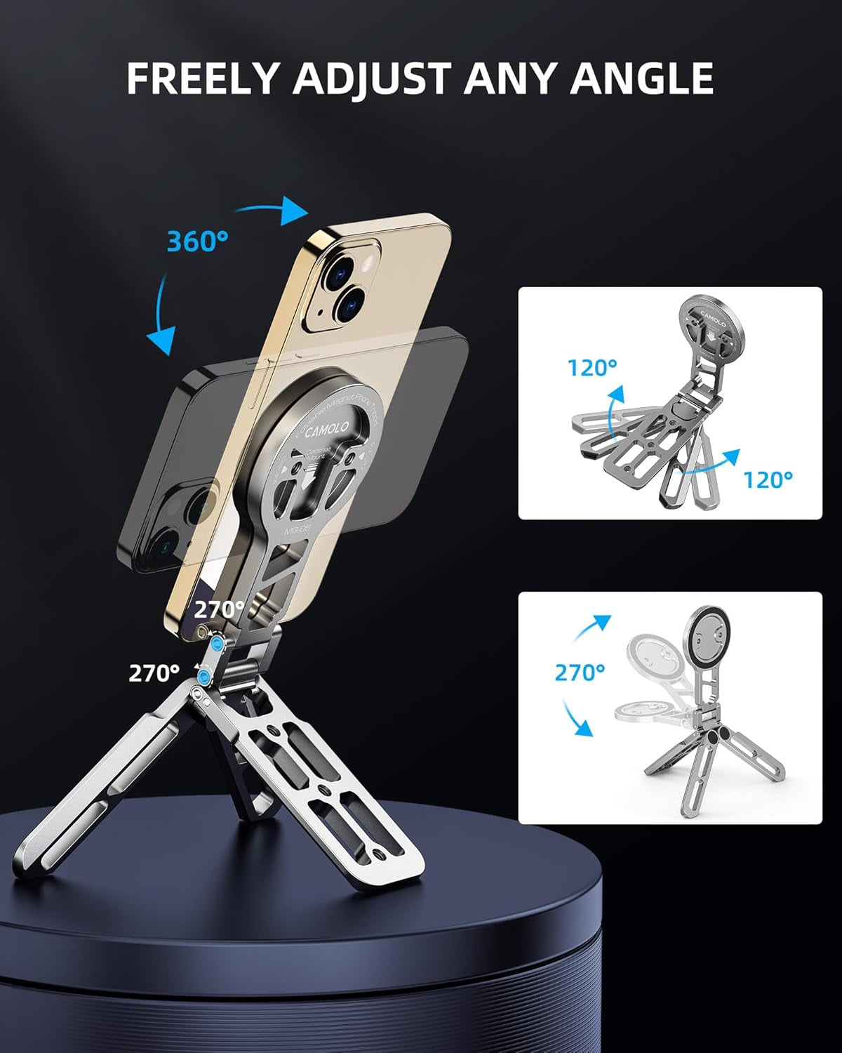 CAMOLO MG05 Tripod Mount Handle Smartphone Desk Stand