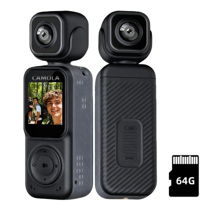 CAMOLA Portable Camera WIFI 4K Ultra HD Flip Lens Wireless Recorder
