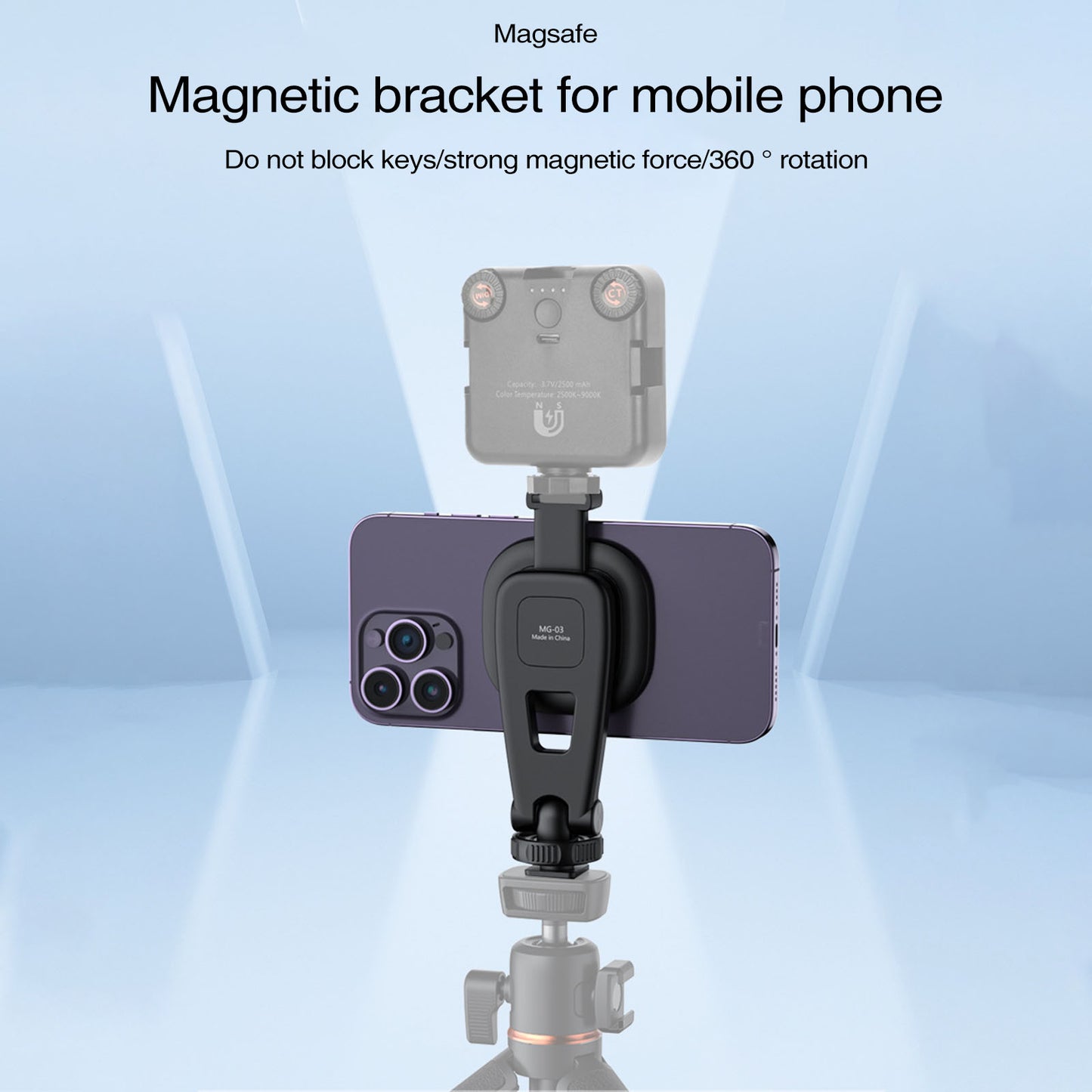 Vrig Magnetic iPhone Tripod Mount Compatible Adapter Tripod