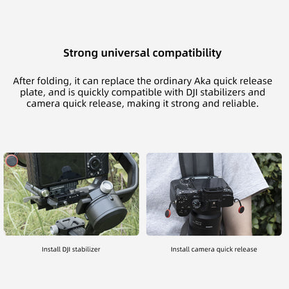 Camera L Bracket Plate Foldable Compact Portable with Arca Dovetail Compatible DJI Stabilizers